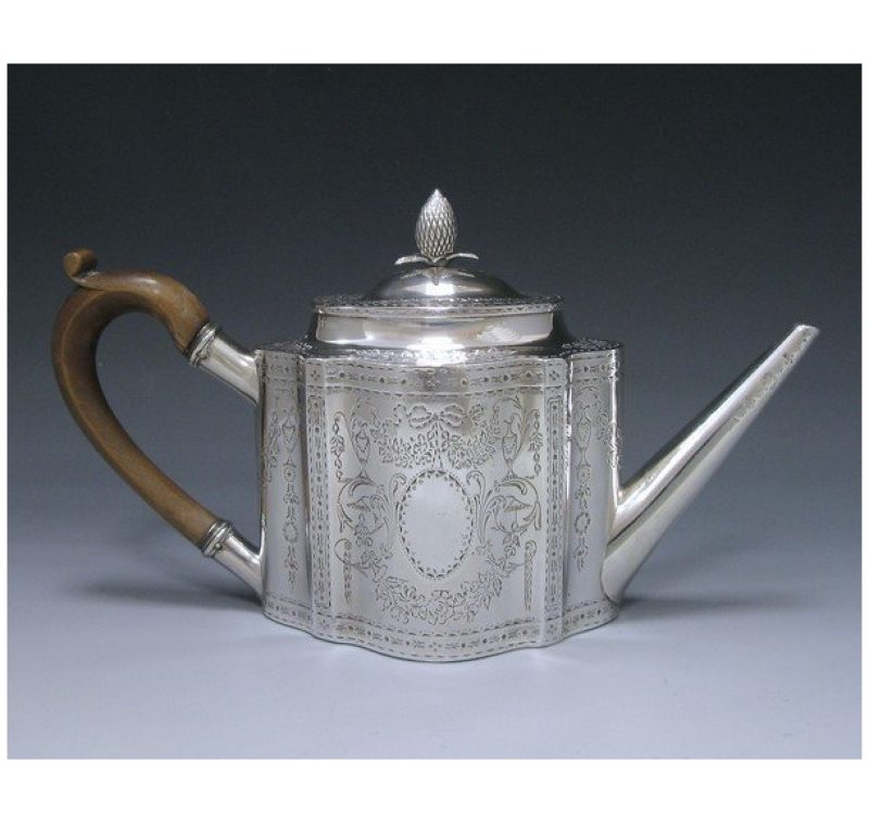 Antique Silver George III Teapot made in 1782