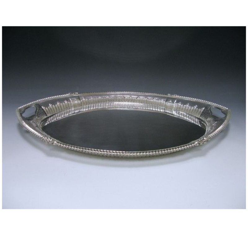 Antique Silver Gallery Tray