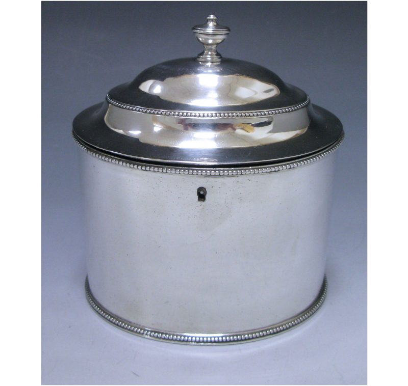 Antique Silver George III Tea Caddy