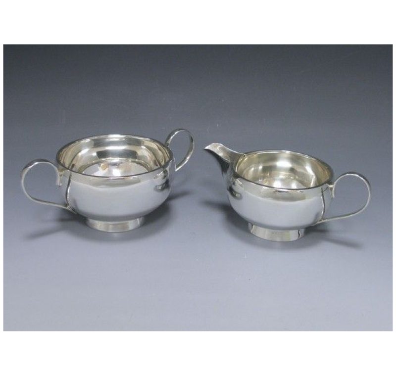 Sterling Silver Sugar Bowl & Cream Jug made in 1932