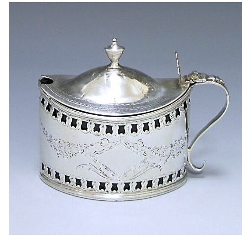 Antique Silver Mustard Pot made in 1790