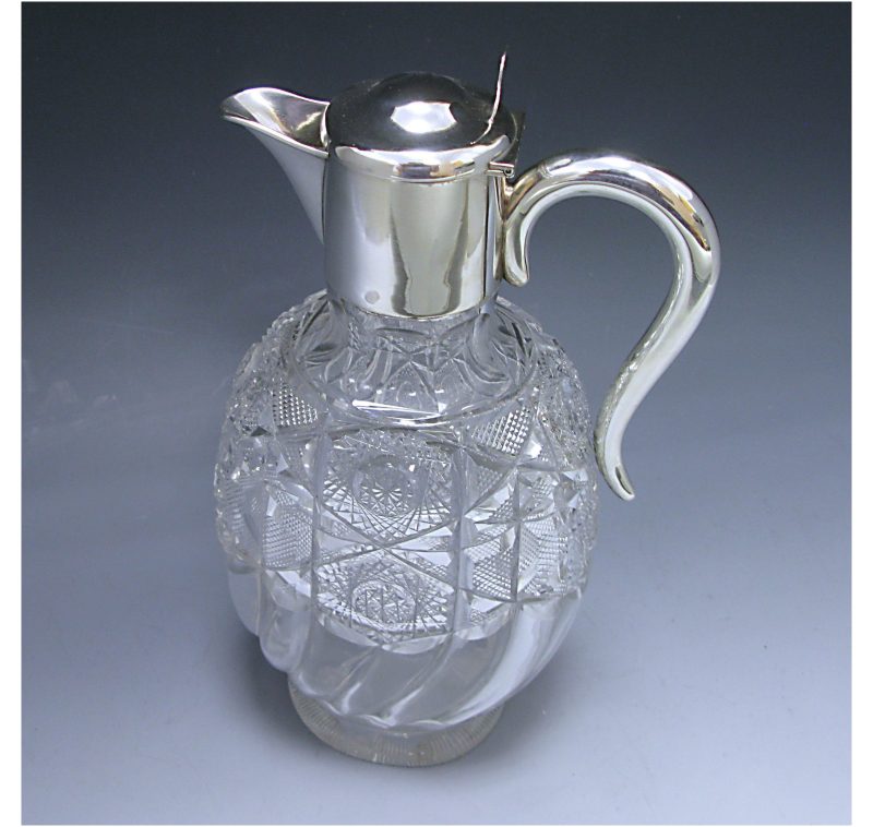 Silver Mounted Edwardian Claret Jug made in 1909