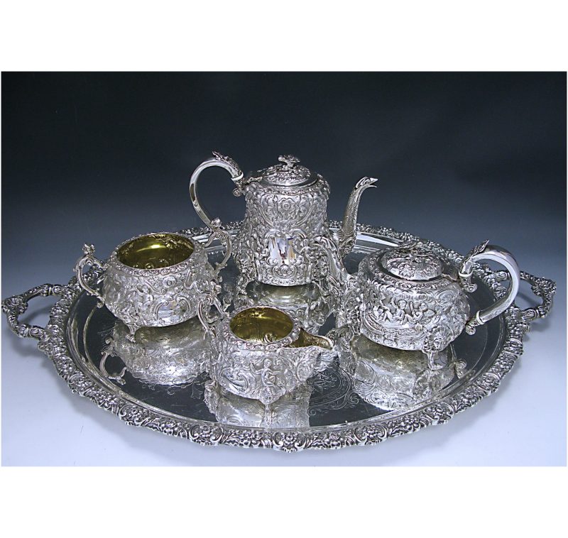 Antique Sterling Silver George IV Four-Piece Tea & Coffee Set made in 1820