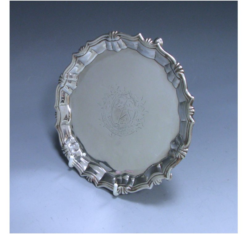 Antique Silver George II Salver made in 1749