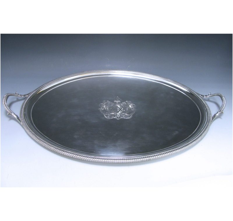 An Antique Silver George III Tray