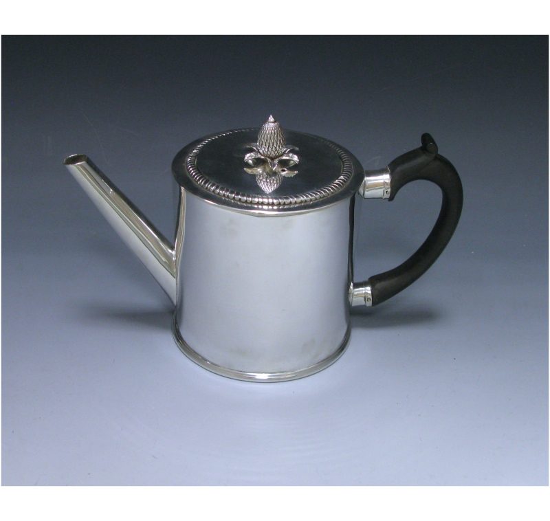 A George III Antique Silver Drum Teapot