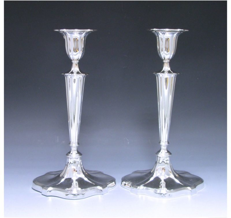 Pair of Victorian Antique Silver Candlesticks