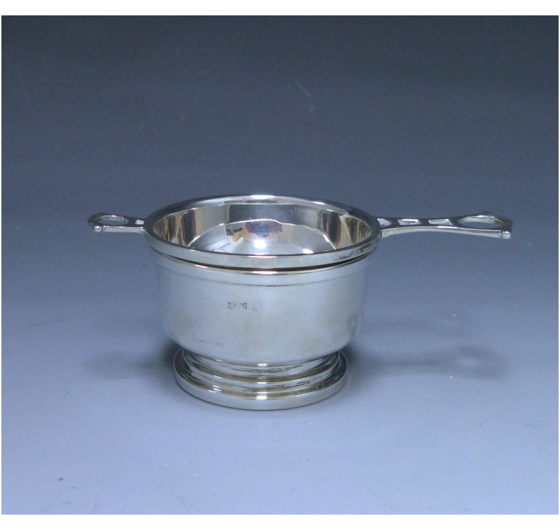 Sterling Silver Tea Strainer and Bowl