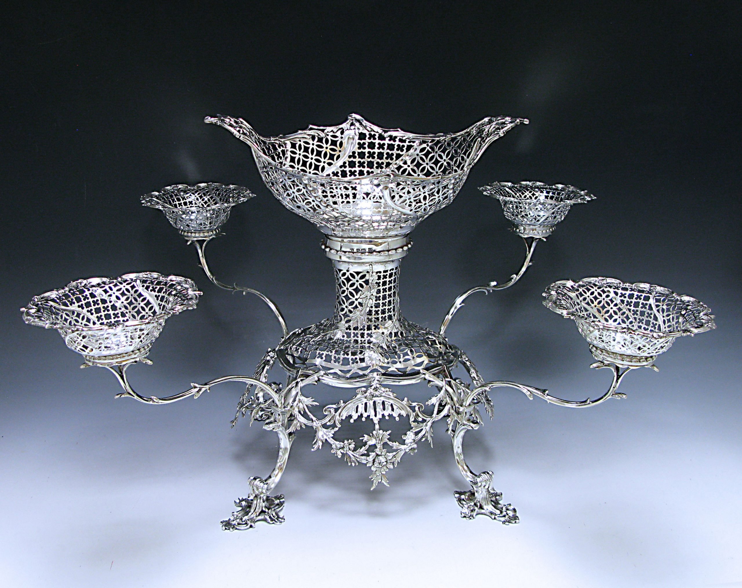 A George III Antique Silver Epergne 1