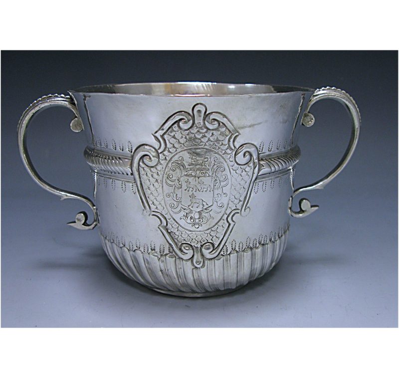 Antique Silver Queen Anne Britannia Porringer made in 1706