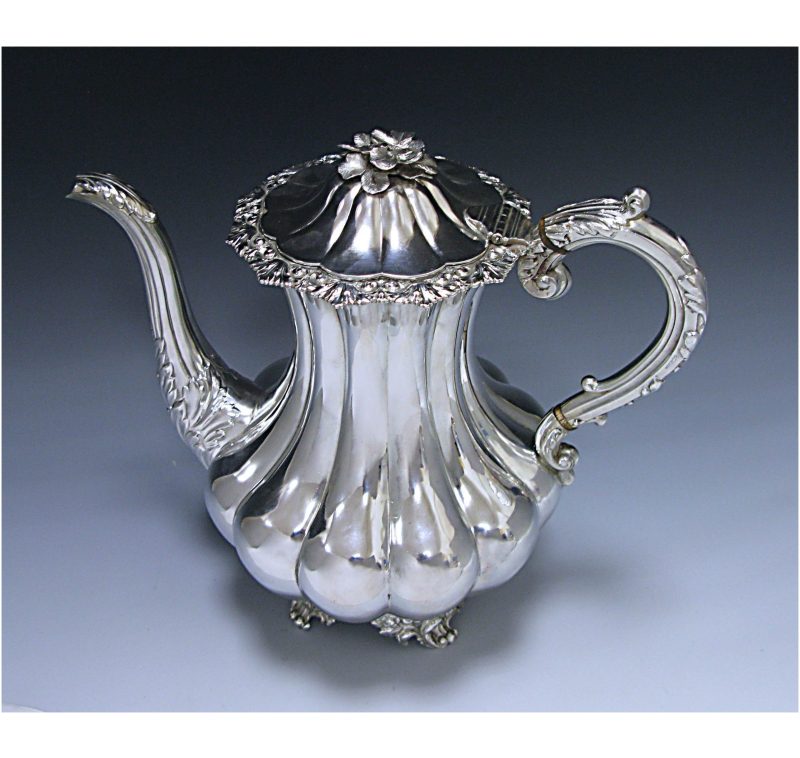 Antique  Silver Victorian Coffee Pot made in 1846