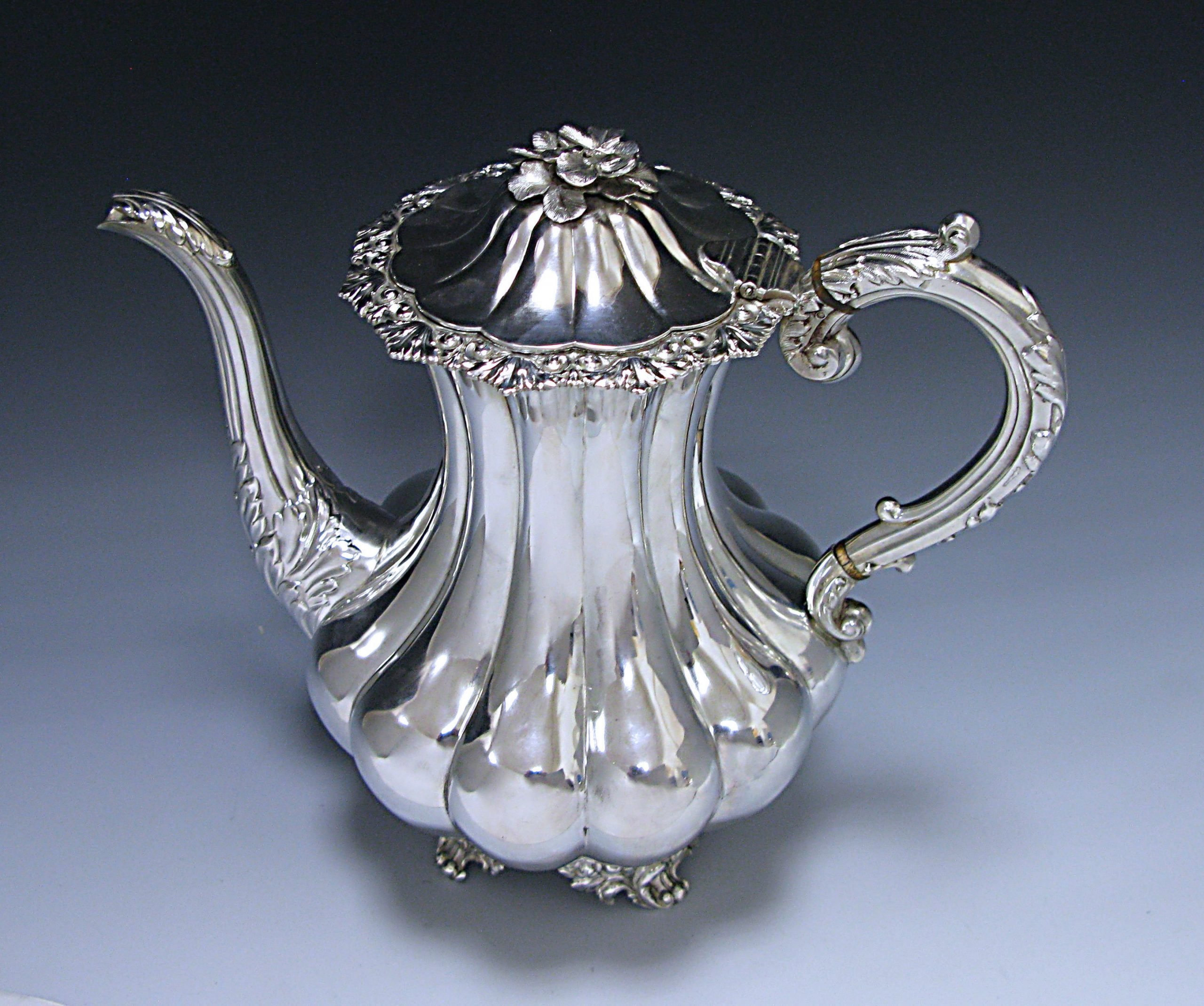 A Victorian Antique Sterling Silver Coffee Pot 1