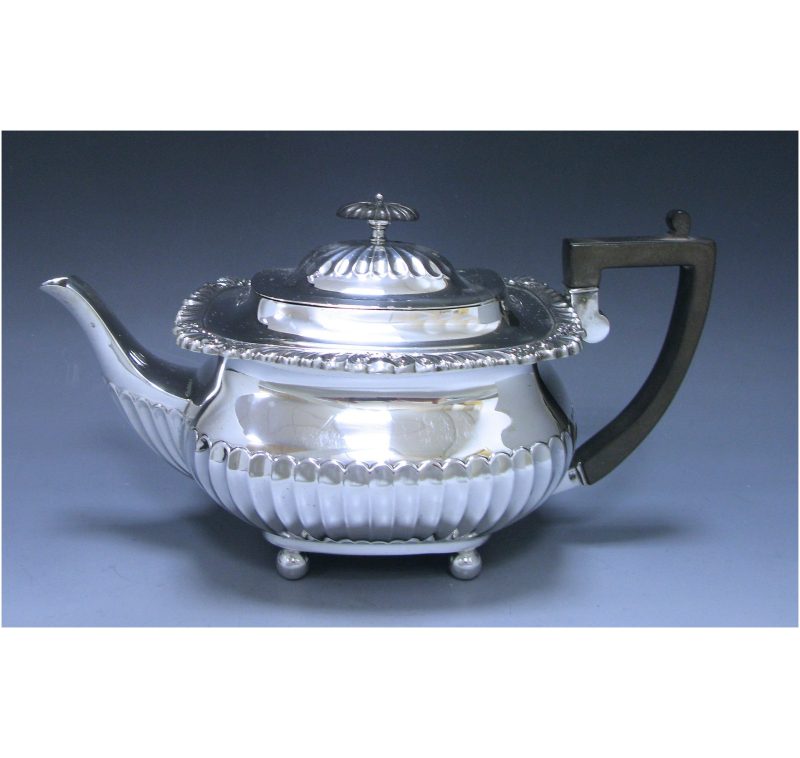 Antique Silver Edwardian Teapot made in 1905