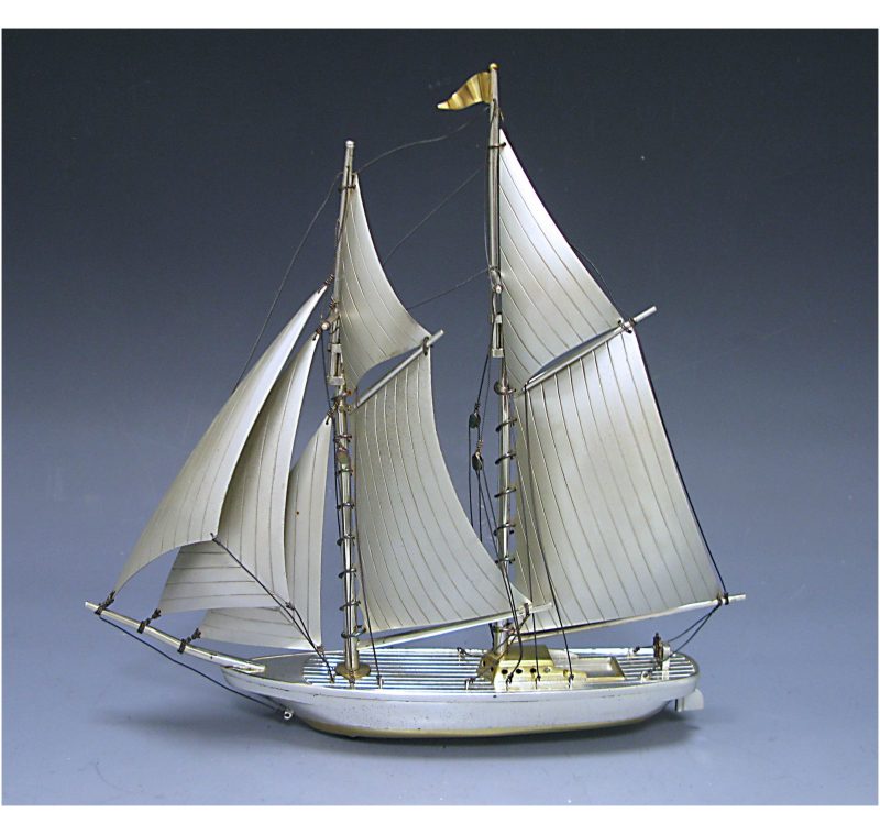 Silver Model of a Ship made in c.1950