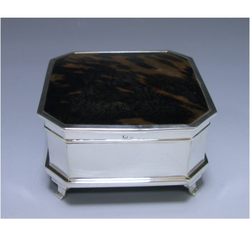 Silver & Tortoiseshell Jewel Box made in 1926