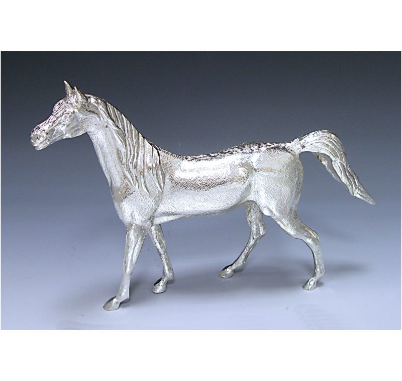 Silver Plate Model of a Horse