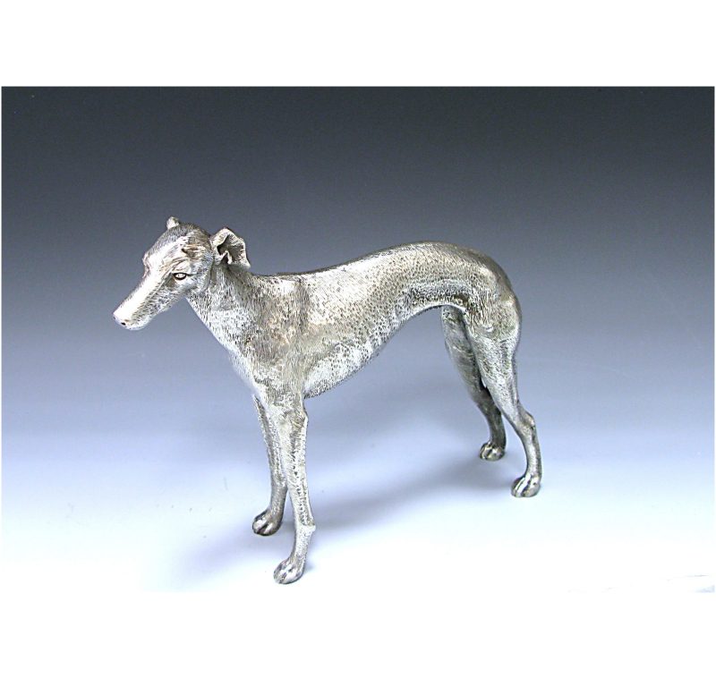 Spanish Silver Model of a Greyhound made in c.1980