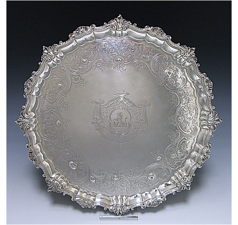 Antique Silver George II Salver made in 1758