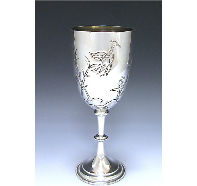 Antique Silver Victorian Goblet made in 1883