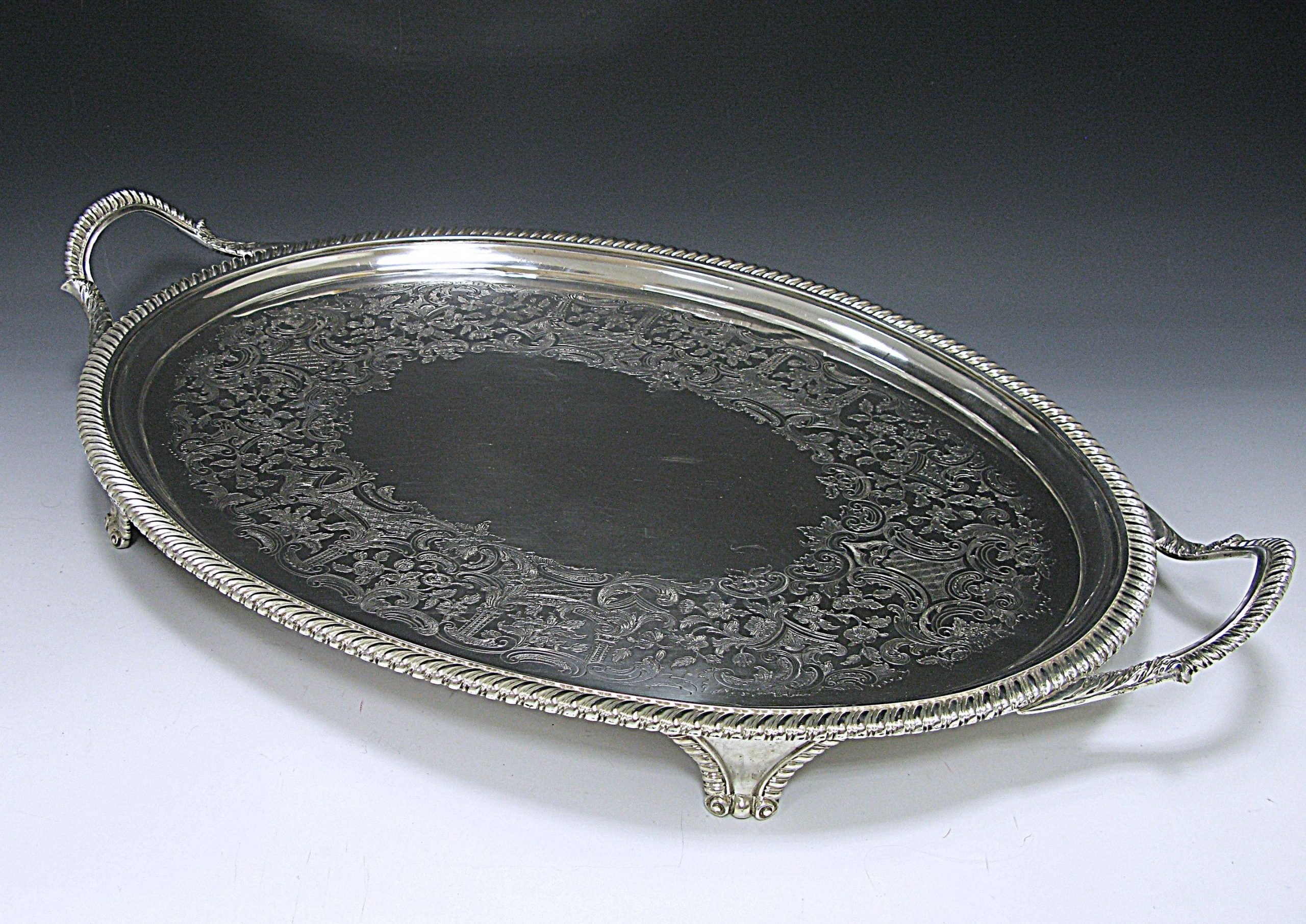 A George III Silver Two-Handled Tray 1
