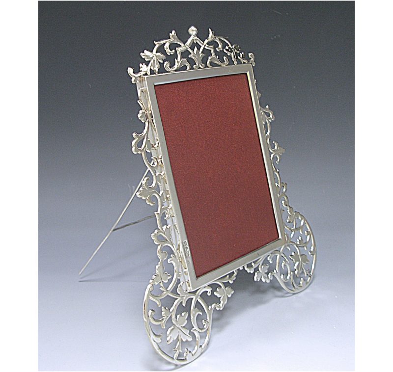 Antique Silver Victorian Photo Frame made in 1898