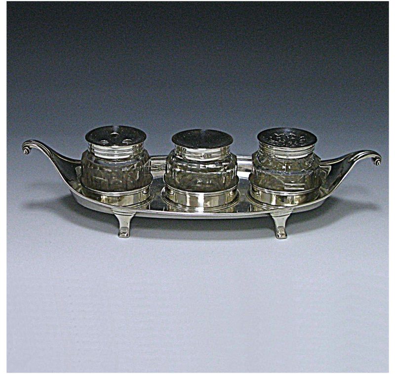 Antique Sterling Silver Inkstand