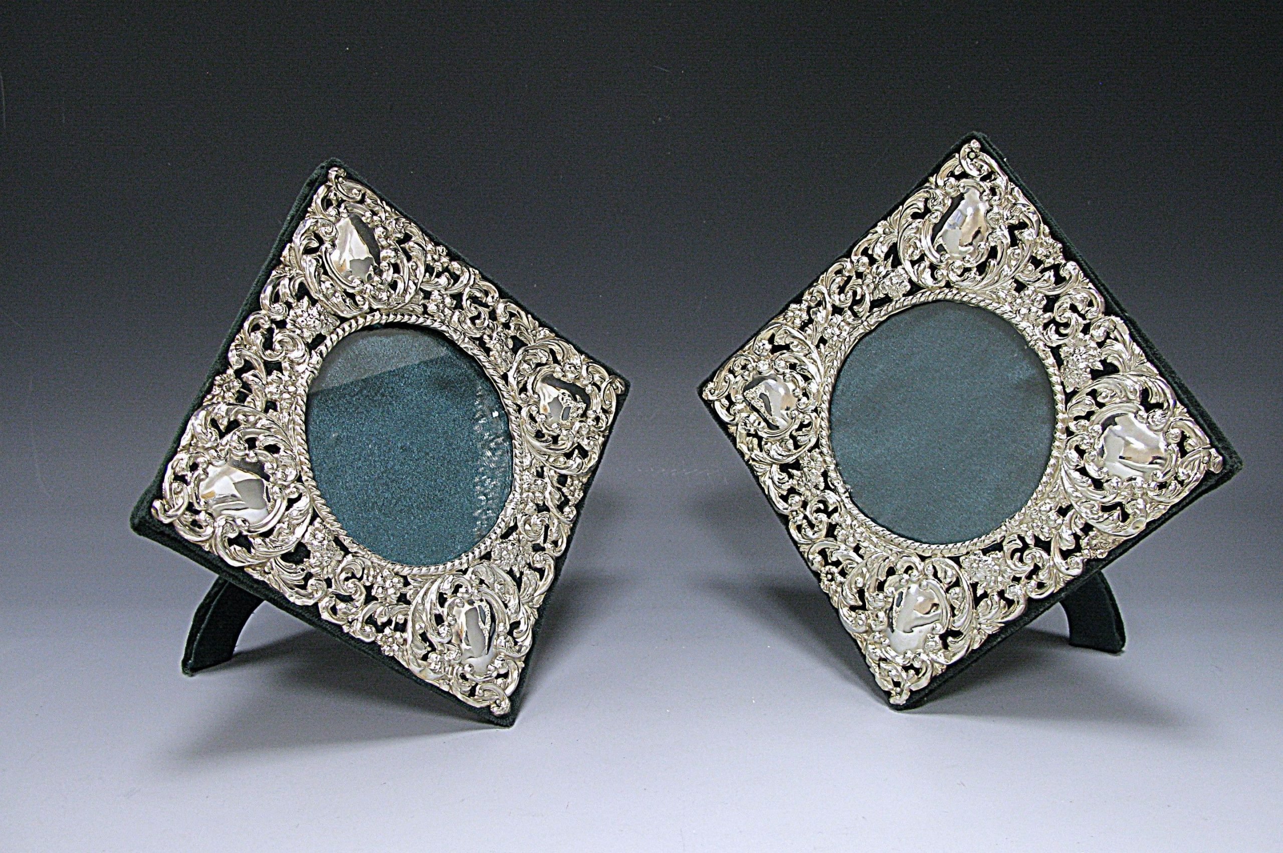Pair of Sterling Silver Photo Frames 1