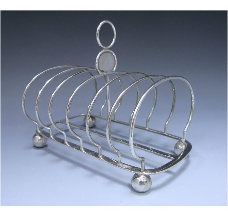 Antique Silver Victorian Toast Rack made in 1859