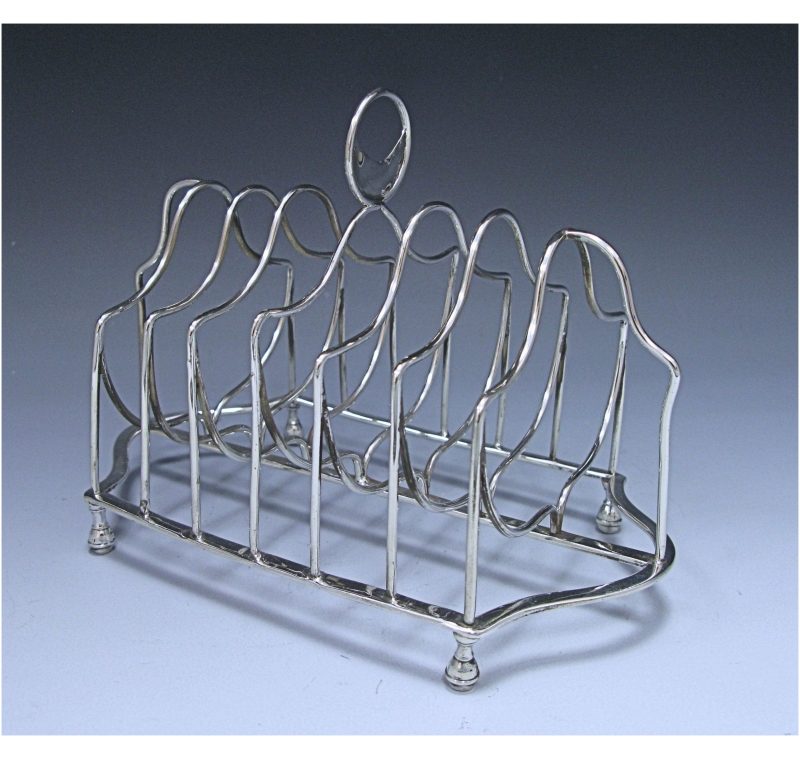 Sterling Silver George III Toast Rack made in 1796