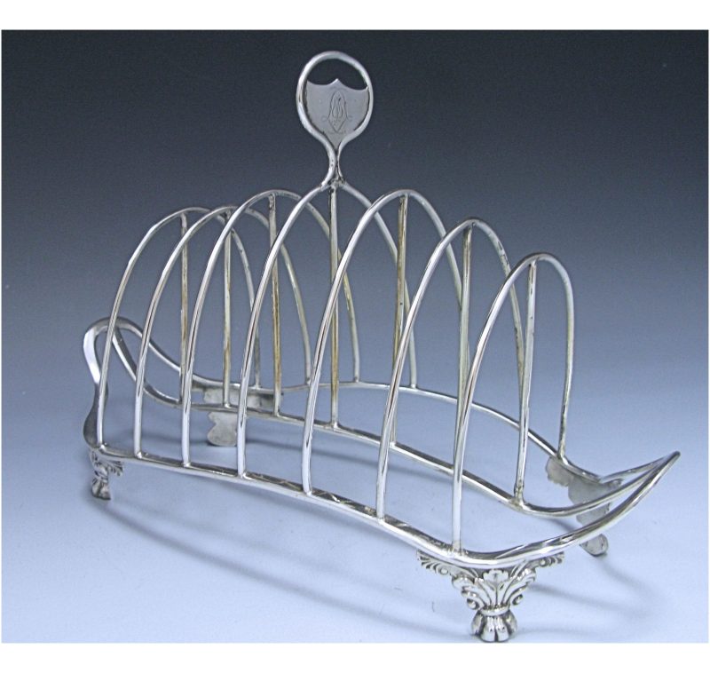 Antique Silver George III Toast Rack made in 1826