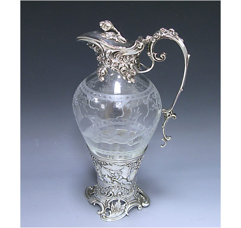 Silver Edwardian Mounted Claret Jug made in 1903