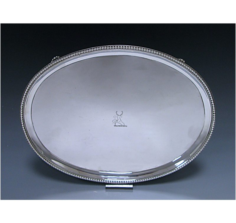 George III Sterling Silver Oval Salver made 1778