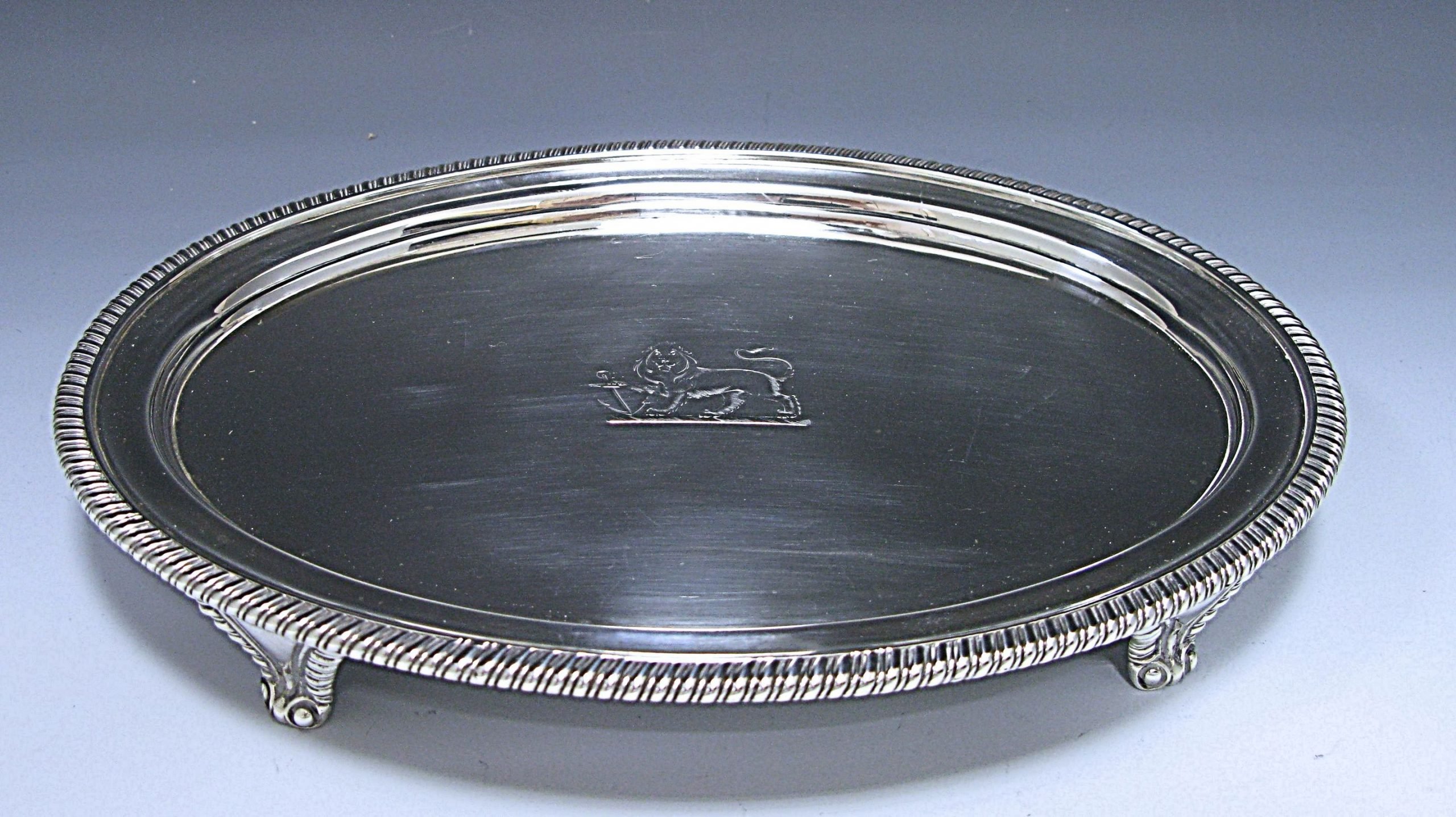 George III Antique Sterling Silver Salver	 1