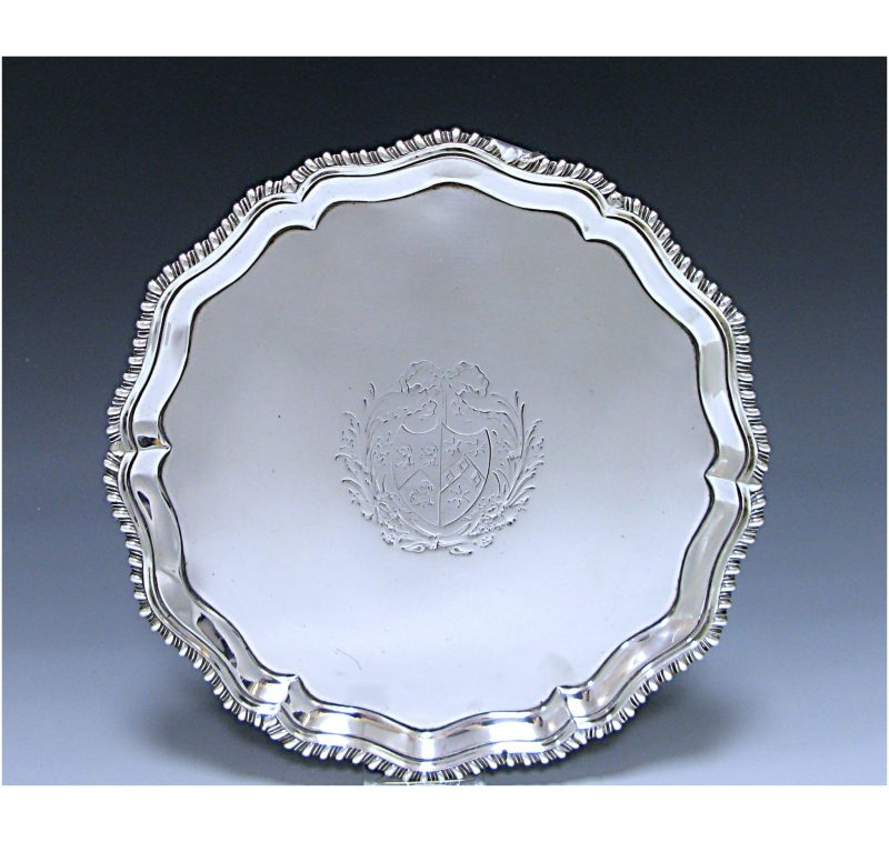 Antique Silver George III Salver made in 1773