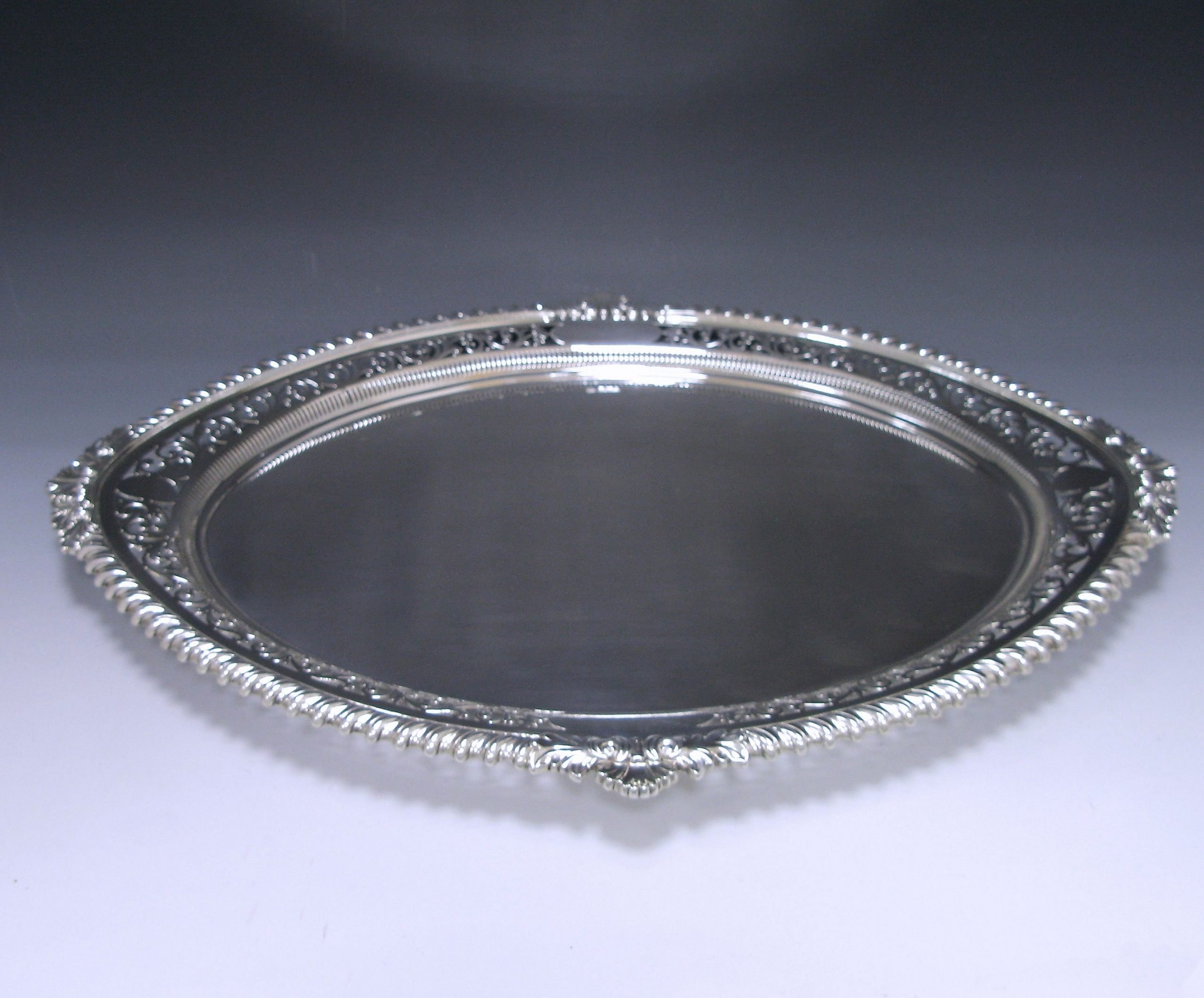 A Victorian shaped Oval Tray      1