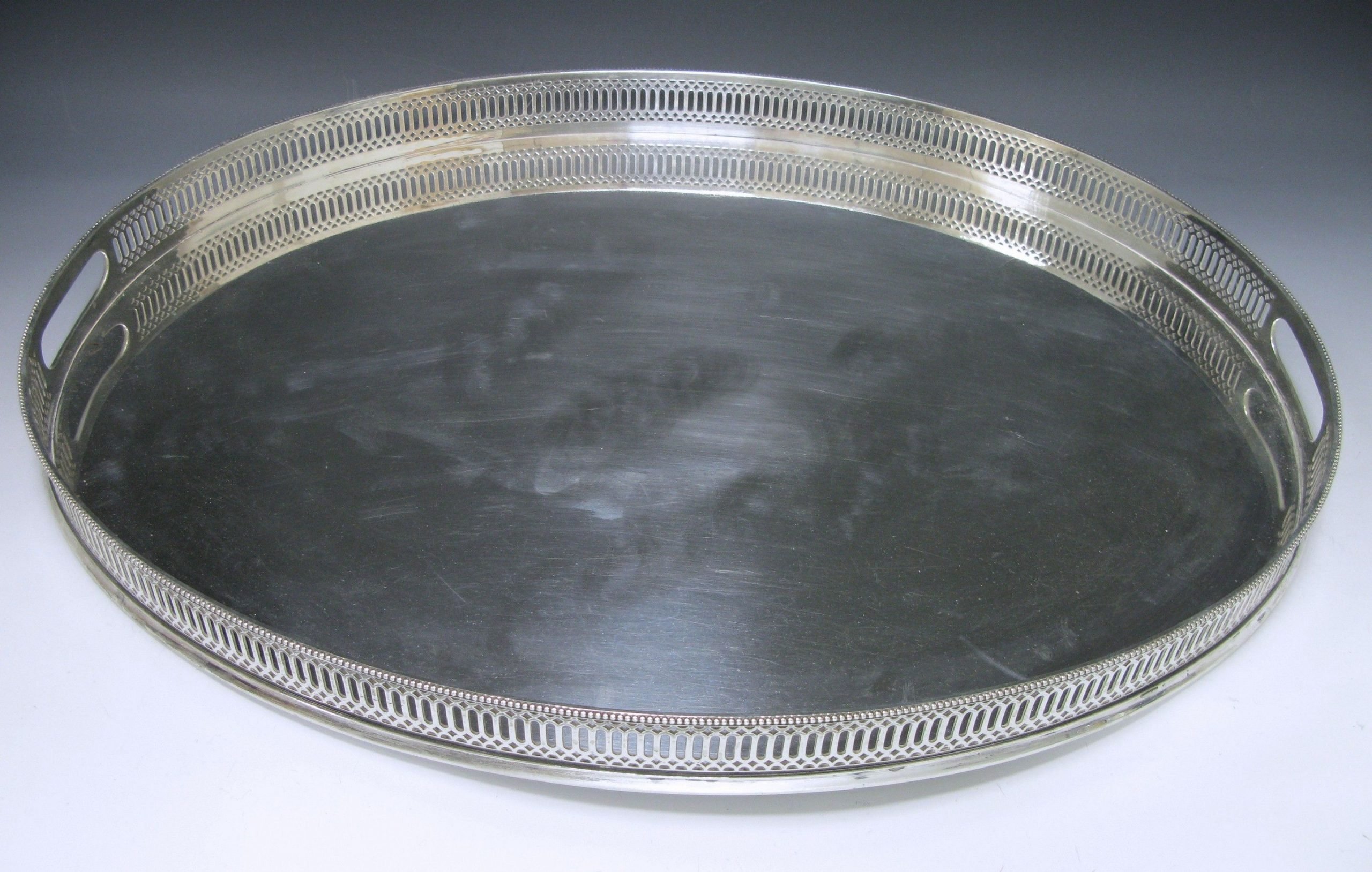 A George V Two Handled Gallery Tray   1