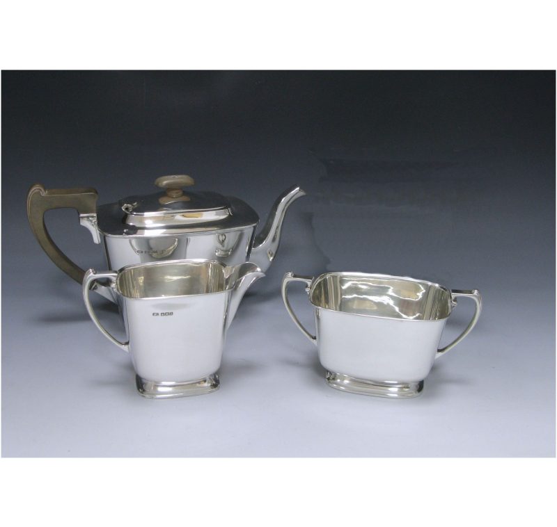 A Sterling Silver Three piece Tea Service