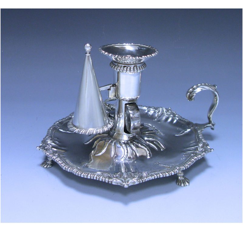 Antique Silver George III Chamberstick made in 1772