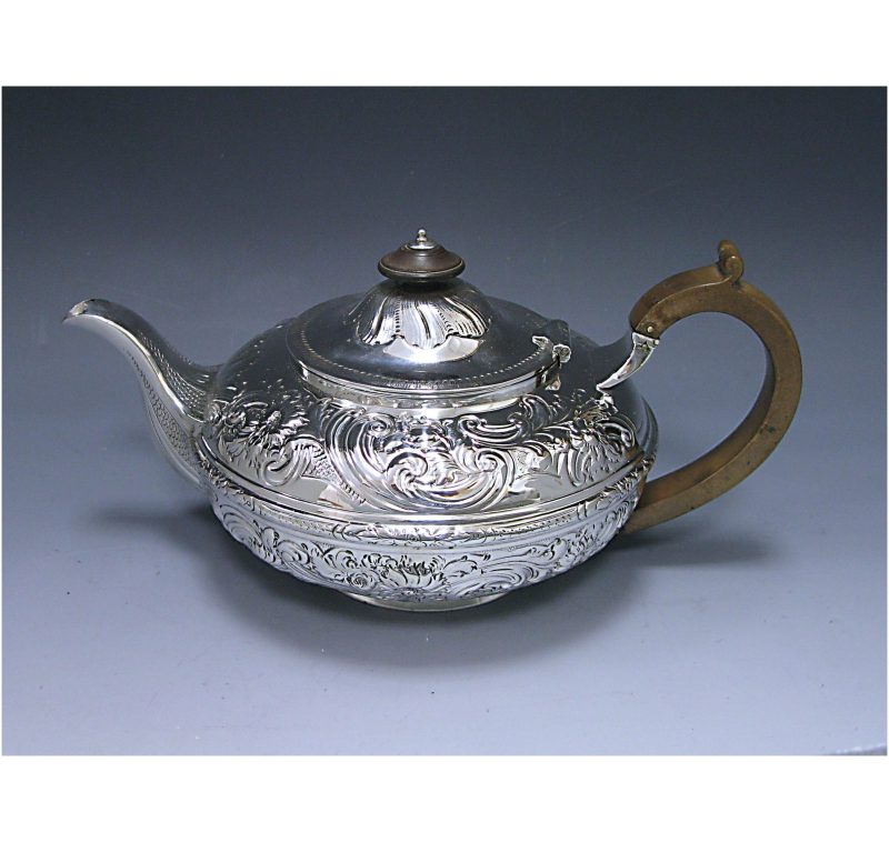 Antique Silver Victorian Teapot made in 1848