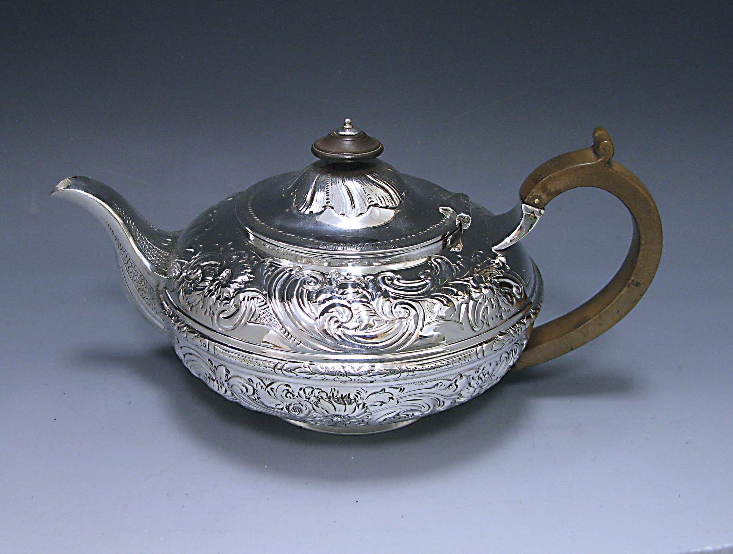 Victorian Antique Silver Teapot 1