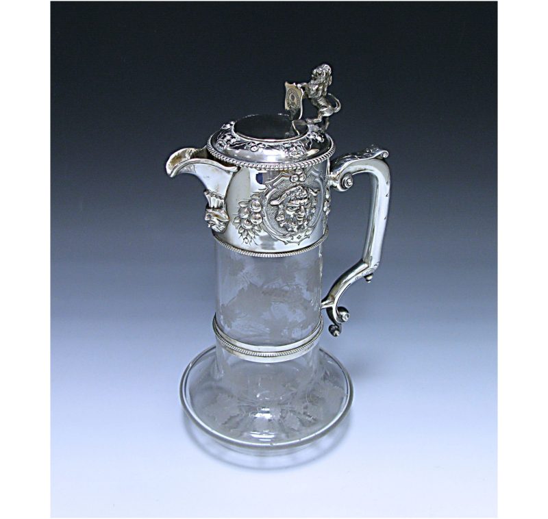 Antique Victorian Silver Mounted Claret Jug