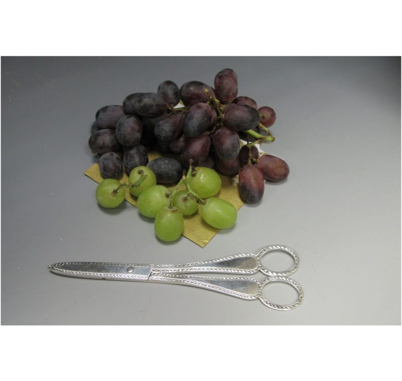 A Pair of Sterling Silver Grape Scissors / Shears