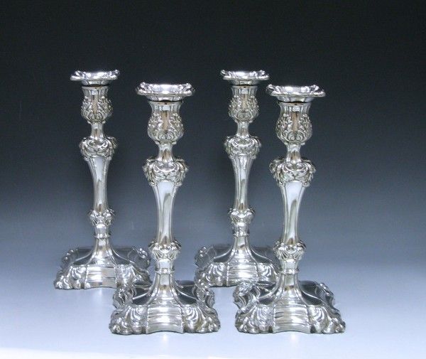 Four Sterling Silver Candlesticks 1