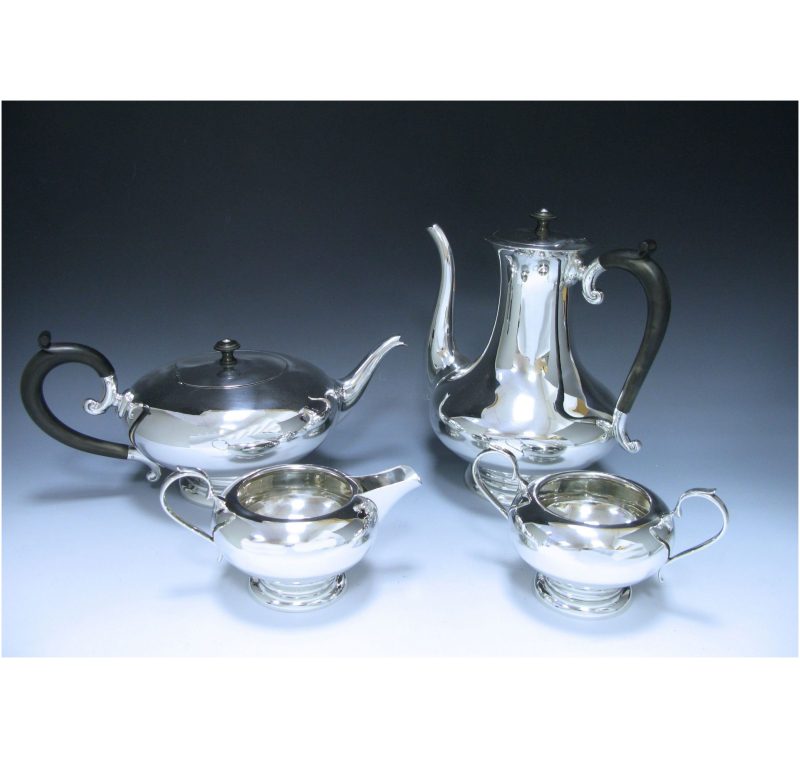 Antique Silver George V Four-Piece Tea Service made in 1929-30