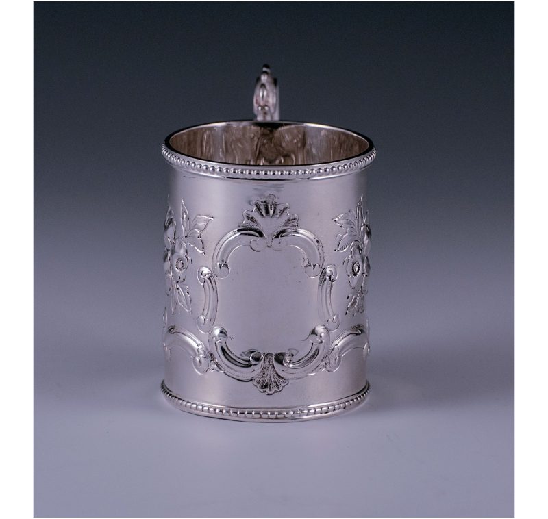 Antique Silver Victorian Child's Mug made in 1862