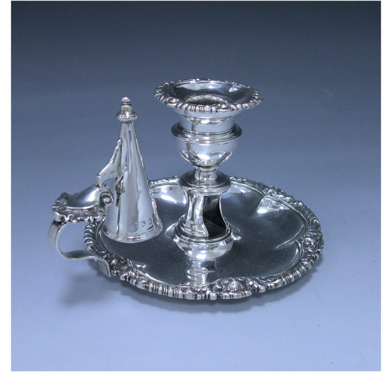 Antique Silver George IV Chamberstick made in 1823