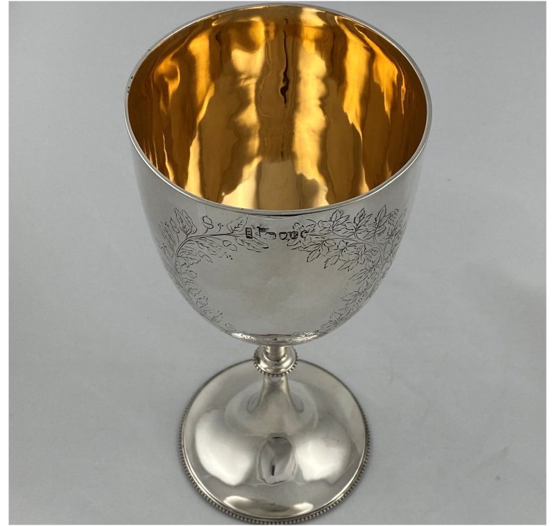 Antique Silver Victorian Goblet made in 1880