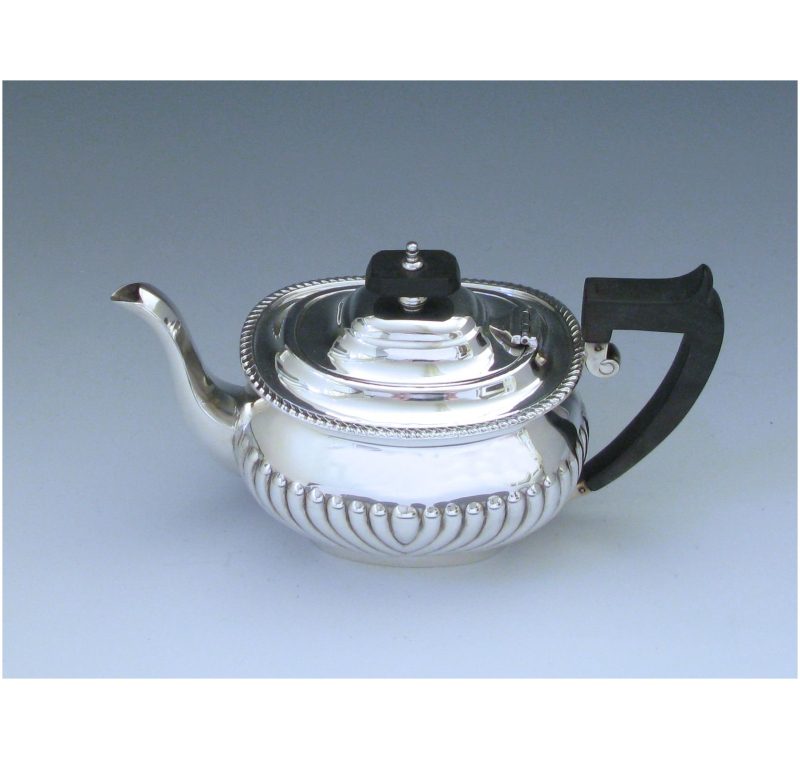 Antique Silver Edwardian Teapot made in 1908