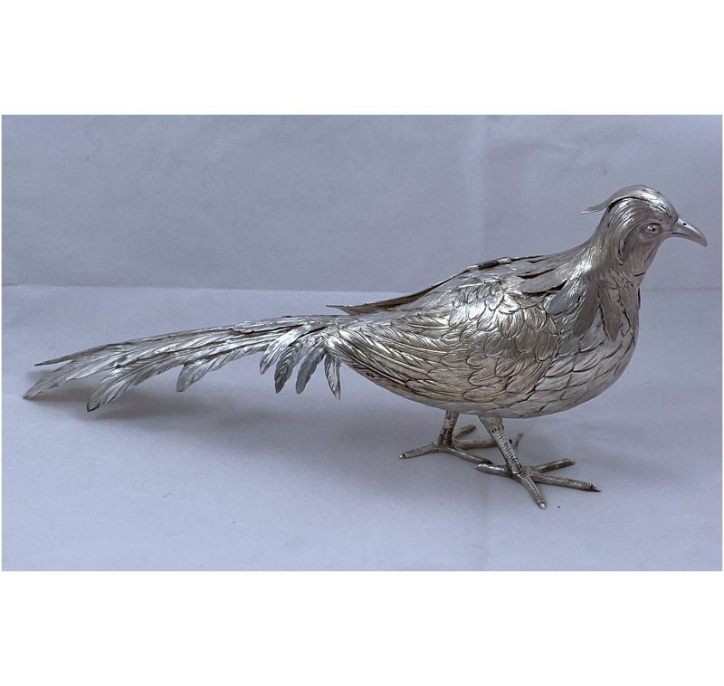 Antique Silver Model of a Pheasant made in 1912