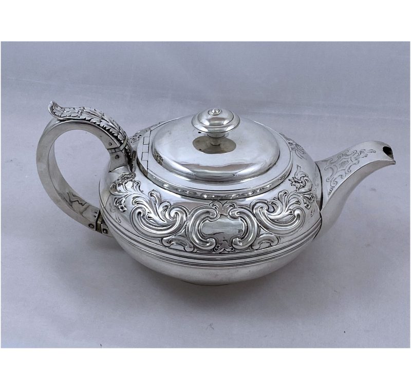 Antique Silver George III Rare Teapot made in 1818